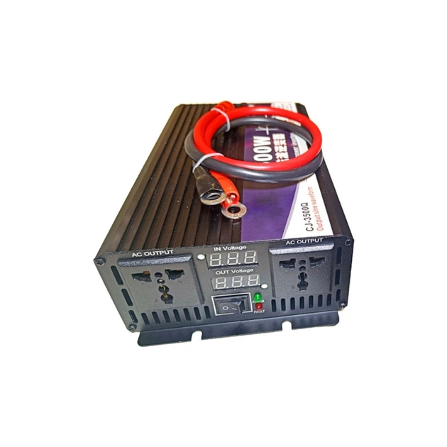 Автомобільний інвертор Choetech 12/220V 1600Вт, чиста синусоїда (CJ3500Q-BK-ZX) - зображення 4