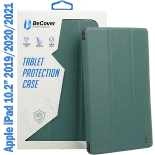 Чохол до планшета BeCover Tri Fold Soft TPU Silicone Apple iPad 10.2 2019/2020/2021 Dark Green (708514) зображення 1