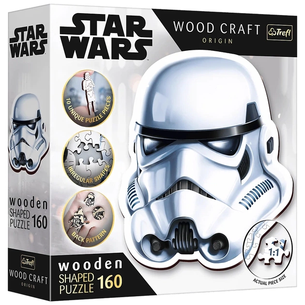 Пазл Trefl Wooden Star Wars Шлем штурмовика 160 элементов (5900511201888) - изображение 1