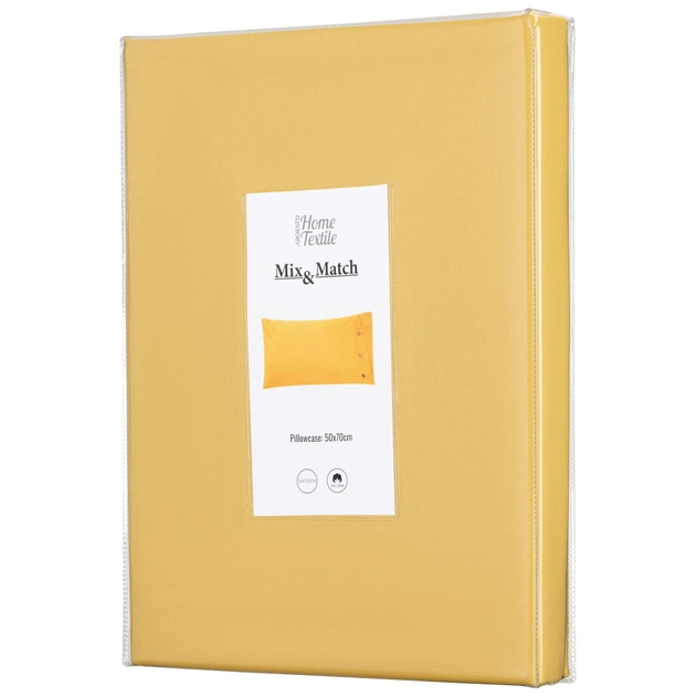 Наволочка Ardesto Mix&Match 50х70 100% бавовна, сатин жовтий (ART5070PCS) - picture 4