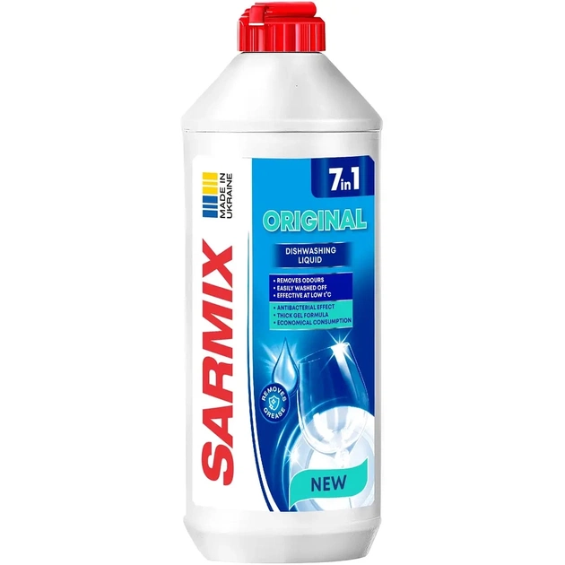 Средство для ручного мытья посуды Sarmix Freshness 500 мл (4820268103659) - изображение 1