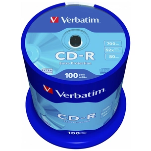 Диск CD Verbatim CD-R 700Mb 52x Cake box 100шт Extra (43411) изображение 1