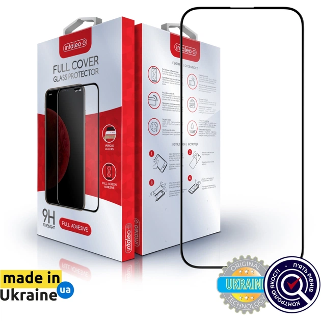Стекло защитное Intaleo Full Glue ESD Apple iPhone 14 Pro Black (1283126542138) - изображение 1