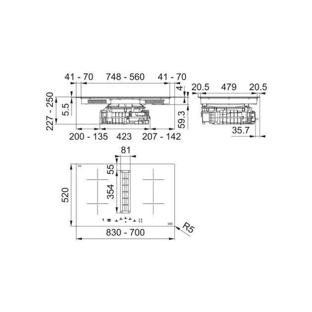 Варочна поверхня Franke Smart 2Gether FSM 7072 4RC R HI (340.0731.893) - зображення 7