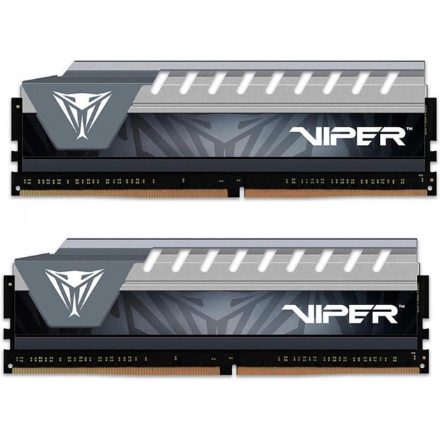 Модуль пам'яті для комп'ютера DDR4 32GB (2x16GB) 2666 MHz Viper Elite Black/Gray Patriot (PVE432G266C6KGY) - изображение 1