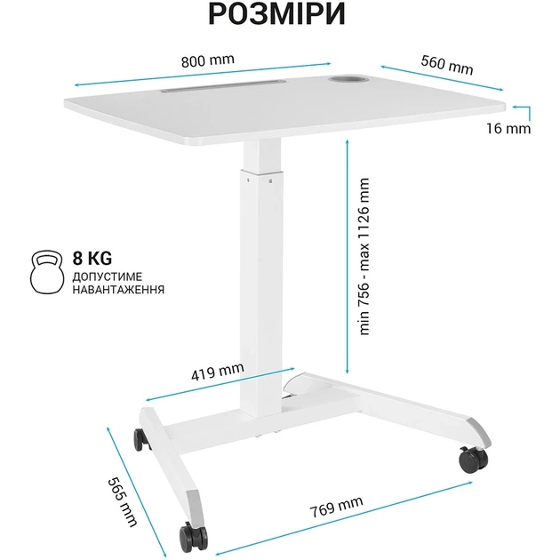 Комп`ютерний стіл OfficePro ODM380W - picture 6