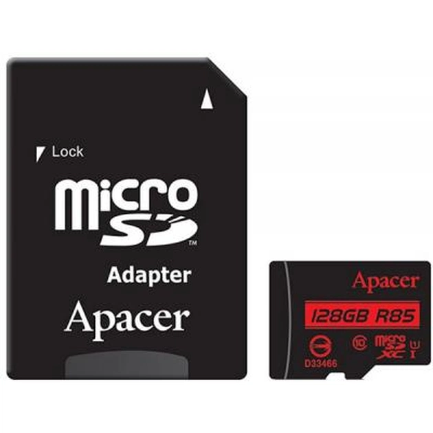Карта пам'яті Apacer 128GB microSDXC Class10 UHS-I (AP128GMCSX10U5-R) - изображение 1