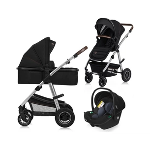Коляска Lionelo 3 в 1 Amber 3 Black Silver (LO-AMBER BLACK SILVER (3in1)) зображення 1