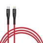Дата кабель USB-C to Lightning 18W 1,2m CBRNYTL1 red Intaleo (1283126504129) - зменшене зображення 1