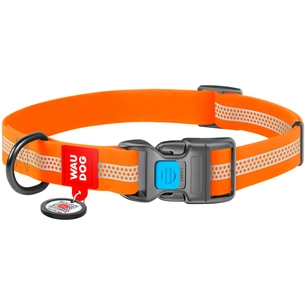 Нашийник для тварин WAUDOG Waterproof пластикова пряжка S Ш 15 мм Д 25-35 см помаранчевий (26164) зображення 1
