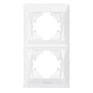 Рамка Videx BINERA біла 2 пости (VF-BNFR2V-W) зображення 1