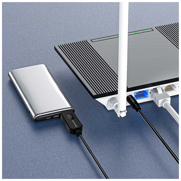 Кабель живлення USB to DC 5.5x2.5mm 12V 1.0m black ColorWay (CW-CBUD067-BK) - picture 9