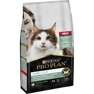 Сухий корм для кішок Purina Pro Plan LiveClear для стерилізованих котів з лососем 1.4 кг (7613287232700) зображення 1