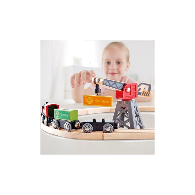 Залізниця Hape Доставка вантажів 19 елементів (E3731) - picture 7