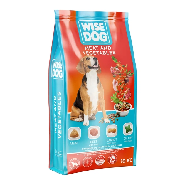 Сухий корм для собак Wise Dog With meat and vegetables 10 кг (4820111141579) - изображение 1
