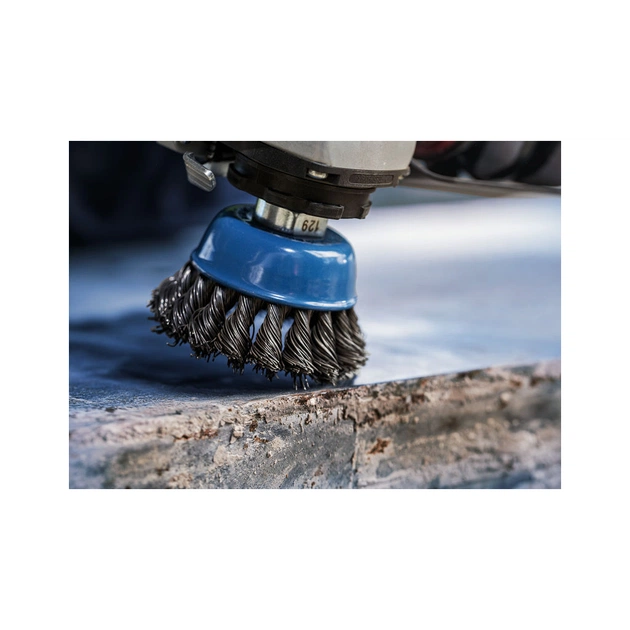 Щітка для електроінструменту Bosch Professional чашкова, сталь, 75мм, 0.5мм, M14 (1.608.622.029) - picture 6