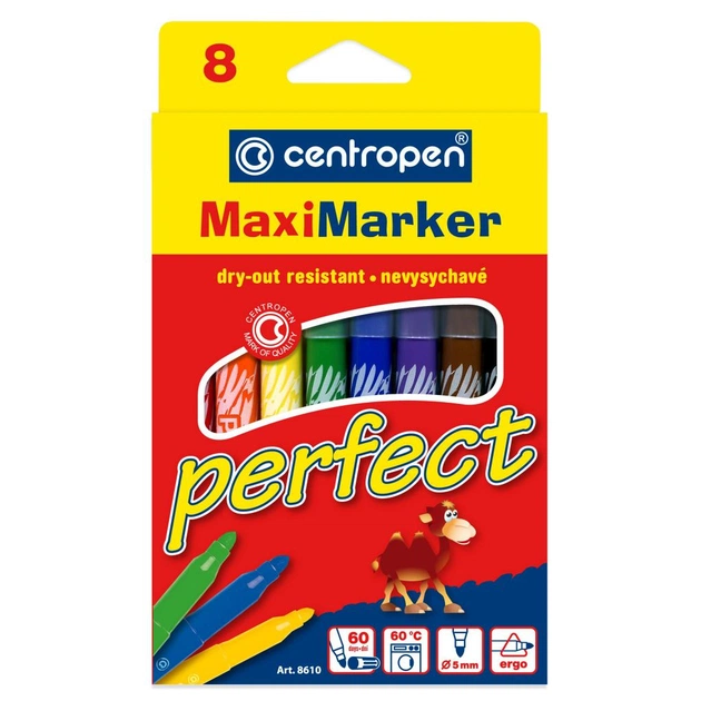 Фломастери Centropen 8610 Maxi Perfect, 8 colors (8610/08) - picture 1
