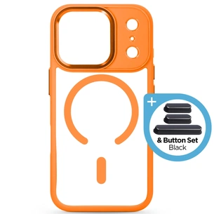 Чехол для мобильного телефона Armorstandart Unit-C MagCase Apple iPhone 17 Pro Orange + Black Button Set (ARM90588) изображение 1