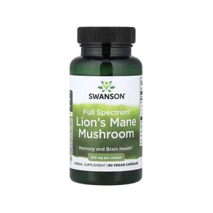 Витаминно-минеральный комплекс Swanson Ежовик гребенчатый, 500 мг, Full Spectrum Organic Lion''s Mane Mushroom, 60 ве (SWV11096) изображение 1
