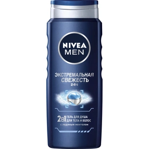 Гель для душу Nivea Men Екстремальна свіжість 2в1 з ментолом 500 мл (4005900845993) зображення 1
