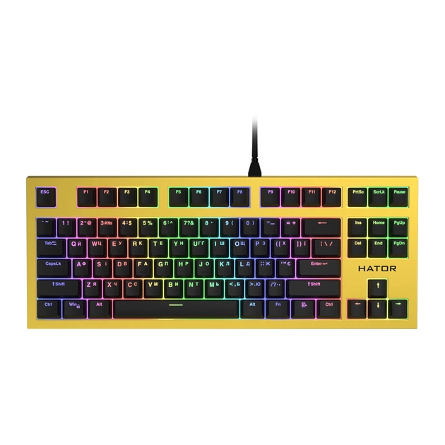 Клавіатура Hator Skyfall TKL PRO USB Yellow (HTK-657) - изображение 1