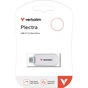 USB флеш накопичувач Verbatim 256GB Plectra White USB-C (30230) - зменшене зображення 2
