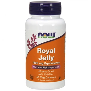 Травы Now Foods Маточное Молочко 1500 мг, Royal Jelly, 60 гелевых капсул (NOW-02565) изображение 1