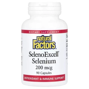 Мінерали Natural Factors Селен, 200 мг, SelenoExcell, Selenium, 90 капсул (NFS-01675) зображення 1