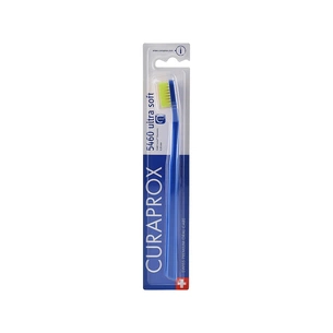 Зубна щітка Curaprox CS 5460 Ultra Soft Ультрам'яка D 0.10 мм Темно-синя із салатовою щетиною (CS 5460-23) зображення 1