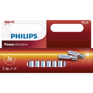 Батарейка Philips AAA Power Alkaline 1.5V LR03 * 12 (LR03P12W/10) зображення 1