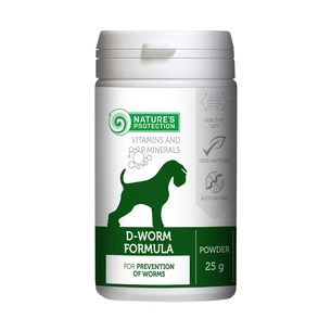 Пробіотична добавка для тварин Nature's Protection D-worm formula для профілактики глистів 25 г (CAN63303) зображення 1
