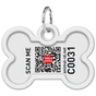 Адресник для тварин WAUDOG Smart ID з QR паспортом "NASA", кістка 40х28 мм (0640-0147) - уменьшенное изображение 3