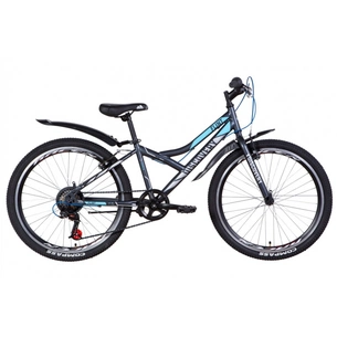 Велосипед Discovery 24" FLINT Vbr рама-13" 2021 Black/Blue (OPS-DIS-24-221) зображення 1