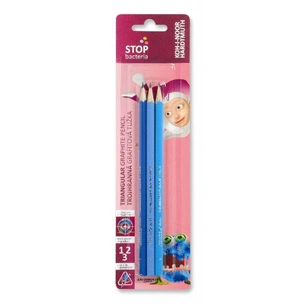 Олівець графітний Koh-i-Noor 1805 Stop bacteria, 3шт (blister) set of triangular graphite (1805003002BLGB) зображення 1