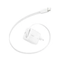 Зарядний пристрій Belkin 2xUSB-C 67W GaN PD3.2 PPS + built-in cable USB-C 1.0m white (WCH022KQWH) - зменшене зображення 1