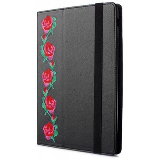 Чохол до планшета Drobak 10-10.1" Cover-stand Black Flower (218758) - зображення 1