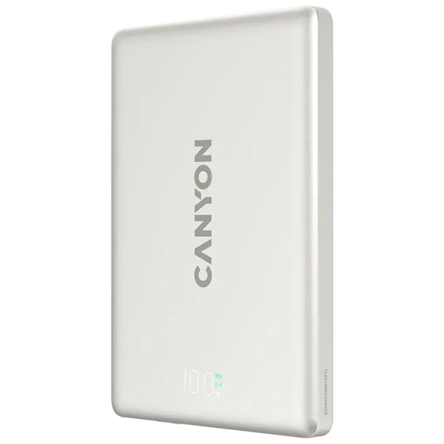 Батарея універсальна Canyon 5000mAh OnPower 500 PD20W Magnetic wireless MagSafe Grey (CNS-CPB500G) - зображення 3