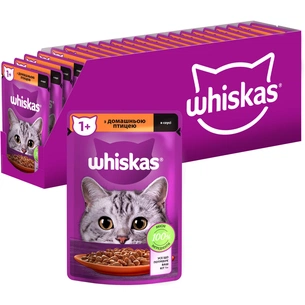 Вологий корм для кішок Whiskas Домашній птах у соусі 85 г (5900951302015) зображення 1
