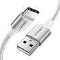 Дата кабель USB 2.0 AM to USB-C 1.0m aluminum braid US288 white Ugreen (60131) - зменшене зображення 1