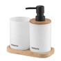 Набір для ванної кімнати Ardesto Minimalism 3 предмети Білий 360 мл (ARHB3110WB) - зменшене зображення 1