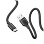 Дата кабель USB 2.0 AM to USB-C 1.0m 3A TPE embossed black ColorWay (CW-CBUC101-BK) - зменшене зображення 2