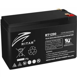 Батарея до ДБЖ Ritar AGM RT1290B, 12V-9Ah, Black (RT1290B) зображення 1