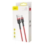 Дата кабель USB 2.0 AM to USB-C 3.0m 2A red Baseus (CATKLF-U09) - уменьшенное изображение 3
