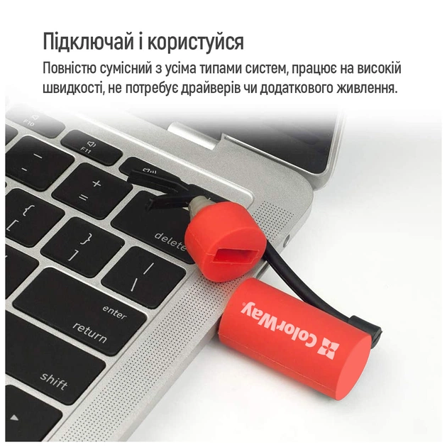 USB флеш накопичувач ColorWay Fire 64 GB USB 3.0 Red (CW-USBFE64) - picture 9