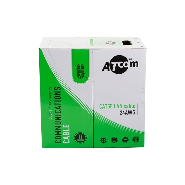 Кабель мережевий Atcom UTP 305м cat.5e, CU, 0,5мм (3800) - picture 4