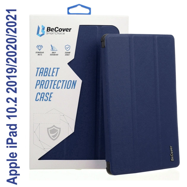 Чехол для планшета BeCover Tri Fold Hard Apple iPad 10.2 2019/2020/2021 Deep Blue (706865) (706865) - изображение 1