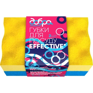 Губки кухонні Добра Господарочка Effective 2 шт. (4820086523066) зображення 1