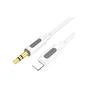 Кабель мультимедійний Lightning to 3.5mm M 1.0m silicone white BOROFONE (6941991114403) - зменшене зображення 1