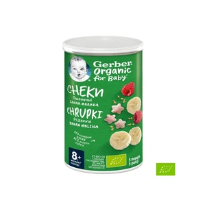 Дитячі снеки Gerber Рисово-пшеничні з бананами та малиною 35 г (7613037307641) зображення 1