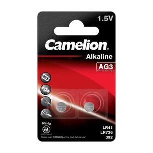 Батарейка Camelion AG3 / LR41 Alkaline * 2 (AG3-BP2) зображення 1